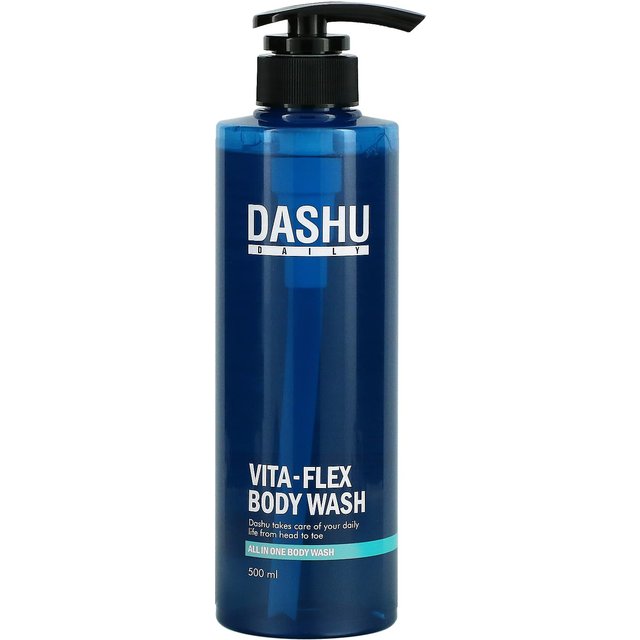 Dashu, Gel douche quotidien Vita-Flex, Gel douche tout-en-un, 500 ml (16,9 onces liquides) blue