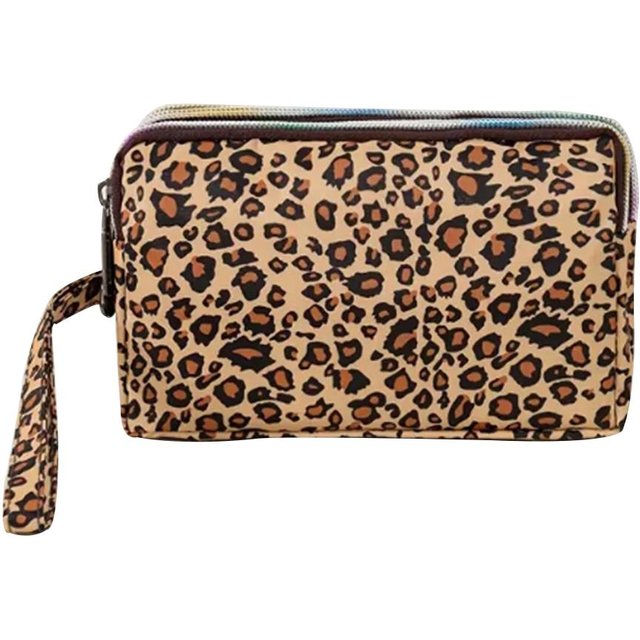 Make-up-Tasche Damen Lang Dreilagig Handy-Geldbörse Reise-Clutch-Tasche Münzfach Damen Kleine Tasche gelb