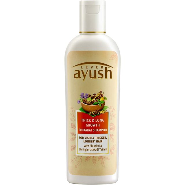 Shampooing pour la croissance et le renforcement des cheveux au Shikakai (175ml), Levier de shampooing Shikakai à croissance épaisse et longue Ayush 12.03125 beige