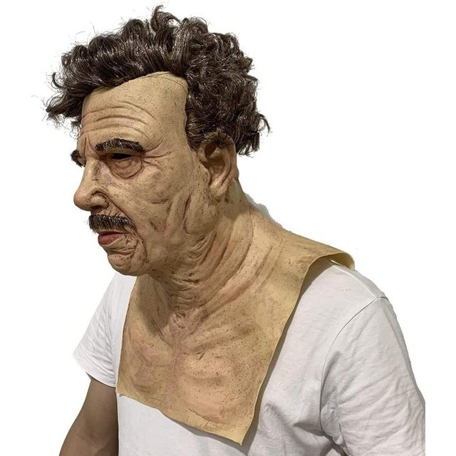 Couvre-visage en Latex pour vieil homme, déguisement d'halloween, tête pour mascarade, couvre-chef réaliste