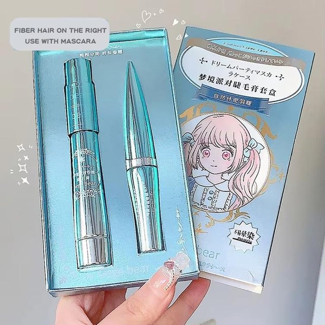 Gege Bear Dream Party Mascara Noir Bouclé Tournesol Design Mignon Tenue Toute la Journée Allongement Épaississement Volume Cils white