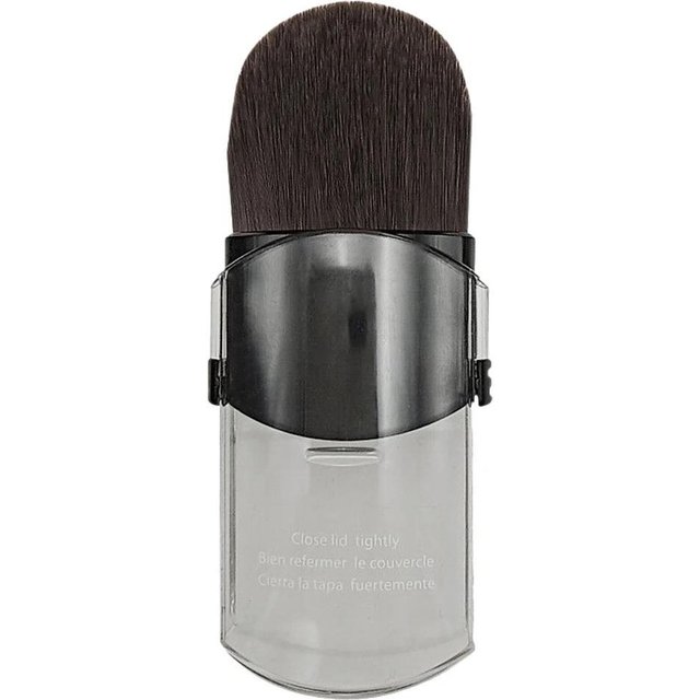 Tragbarer Reise Mini Kleiner Teleskopischer Rouge Make-up Pinsel Weicher Einzelner Gesichts Foundation Puderpinsel mit Deckel Kosmetikwerkzeuge 1pcs gray