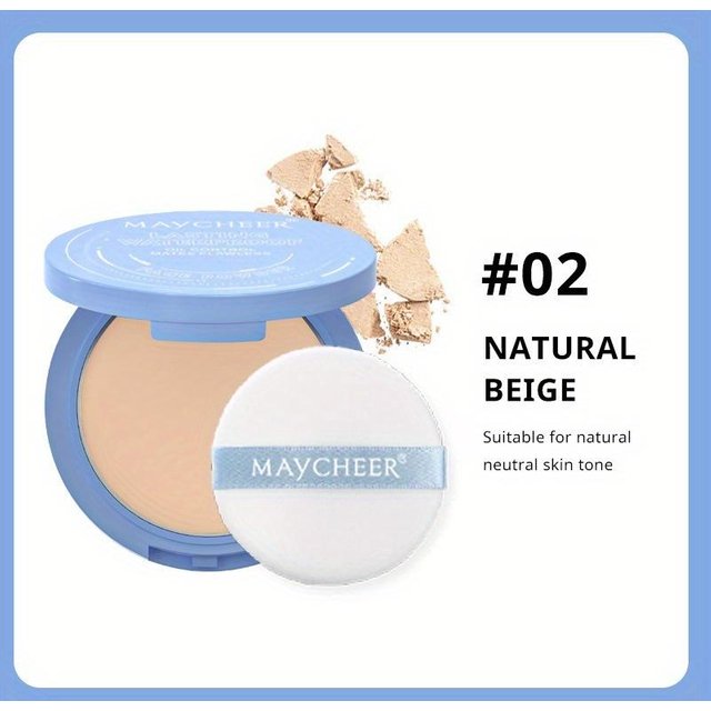 3 Farben Oil Control Matte Face Powder, langanhaltendes, makelloses Fixierpuder, kompaktes Gesichts-Makeup, loser Puder 2#