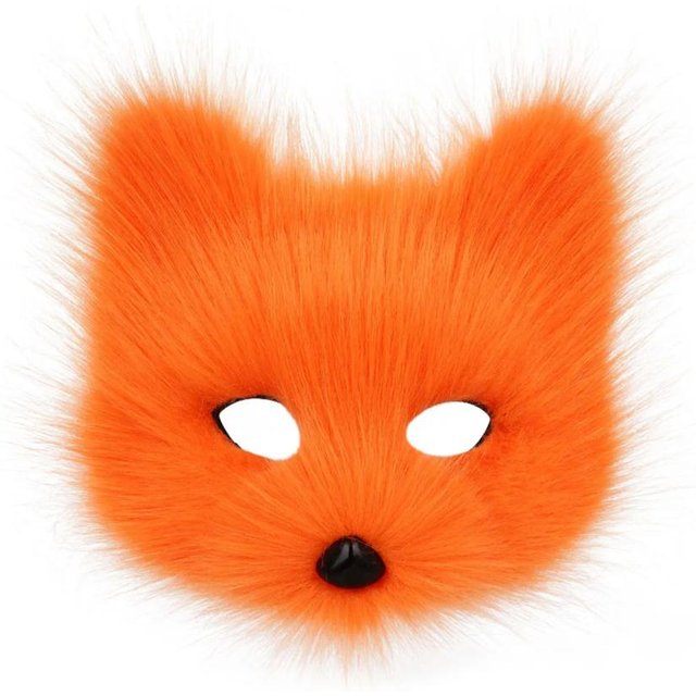 Halloween Ballmasken Tier Wolf Fuchs Make-Up Masken für Männer und Frauen Animationsausstellung Cosplay Festival Performance Requisiten orange