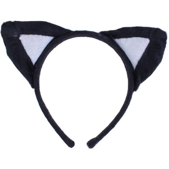 Casque Animal Mignon Dessin Animé Cosplay Anime Grenouille Singe Tigre Mascarade Halloween Fête Accessoires Bandeau Chat Cadeaux d'Anniversaire white