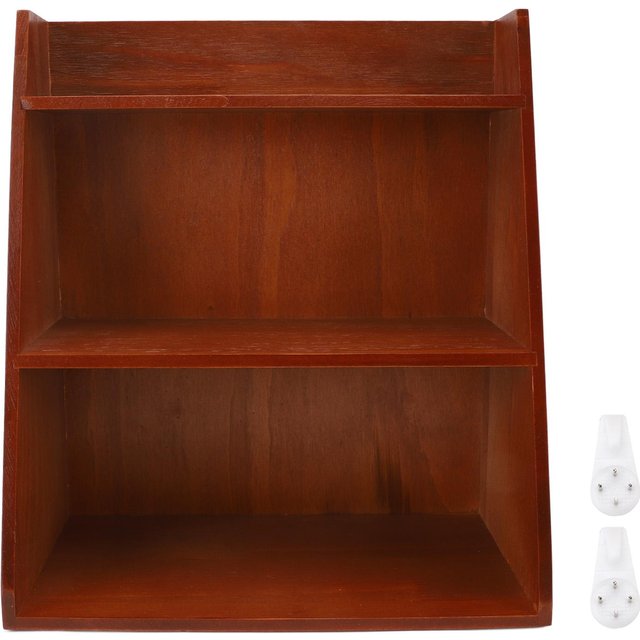 Organizzatore di Articoli Vari da Scrivania Vintage a Più Strati in Legno Scaffale Porta Oggetti da Scrivania per Profumo brown