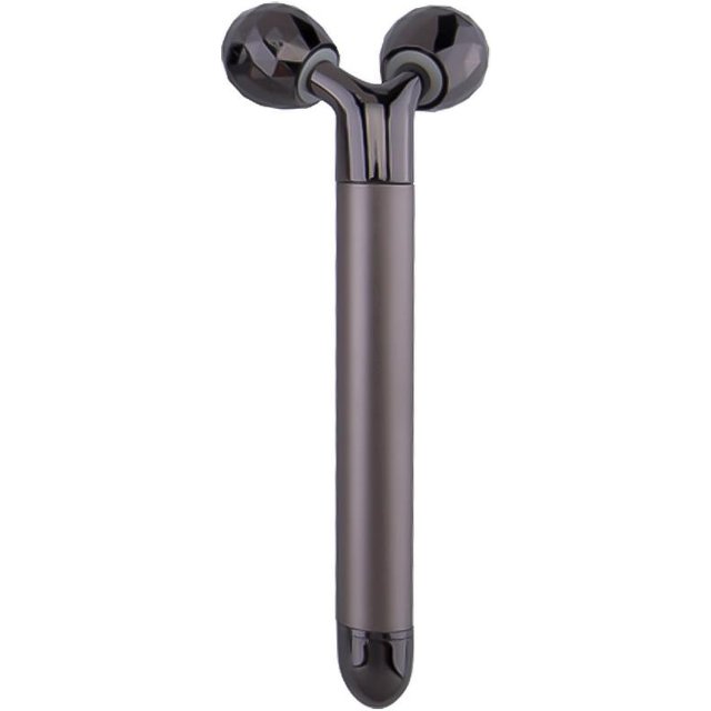 Elektrischer Massage-Roller Vibrator Metall-Massagegerät für Gesicht Anti-Falten Auge Gesichts-Lifting Vibrations-Roller Schönheit Gesundheit Hautpflege gray