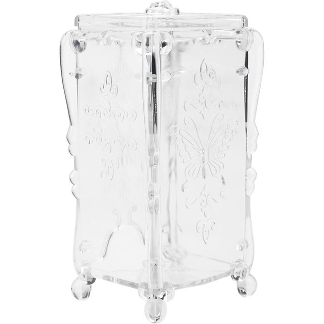 Kosmetik Make-up Wattepad Organizer Aufbewahrungsbox Nailart Wischwatte Make-up Werkzeuge Transparent white