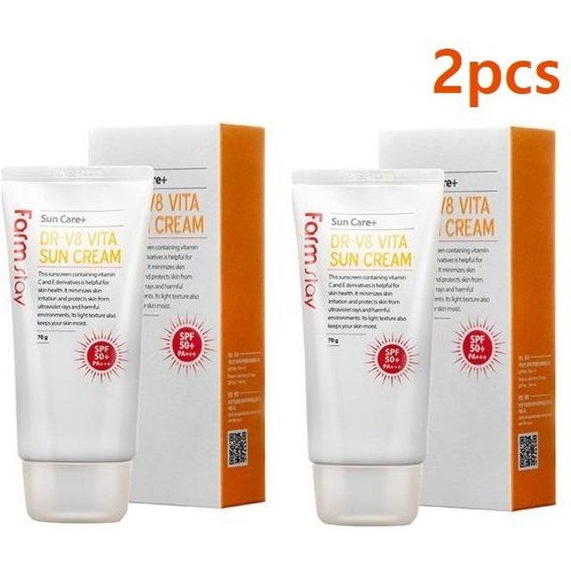 Farm Stay DR-V8 Vita Sonnencreme LSF50+ PA+++ 70g + ZUFÄLLIGES GESCHENK