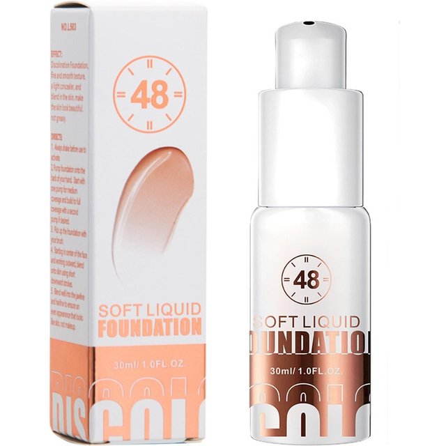 48H Temperaturverändernder Concealer Make-up-freie Flüssig-Foundation 30ml Farbverändernd Hautton Temperaturverändernd Ölkontrollierende Flüssig-Foundation white