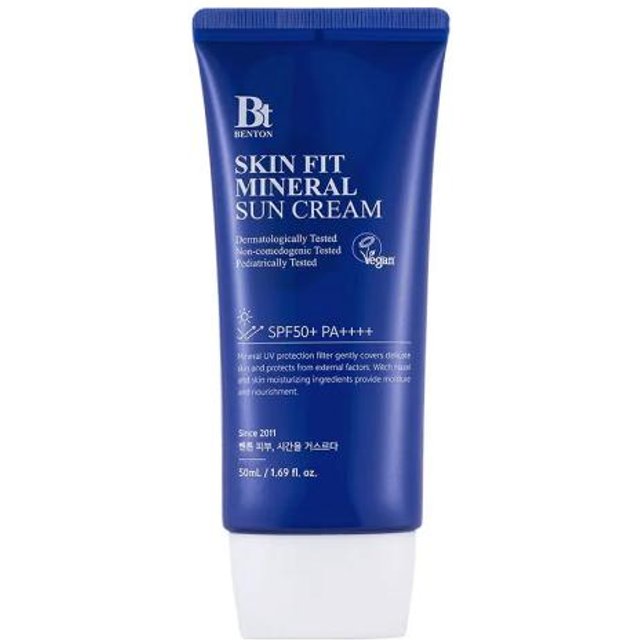 BENTON Skin Fit Mineral Sun Cream LSF50+ PA++++ 50ml – 100% Mineralischer Sonnenschutz für empfindliche Haut 50ml