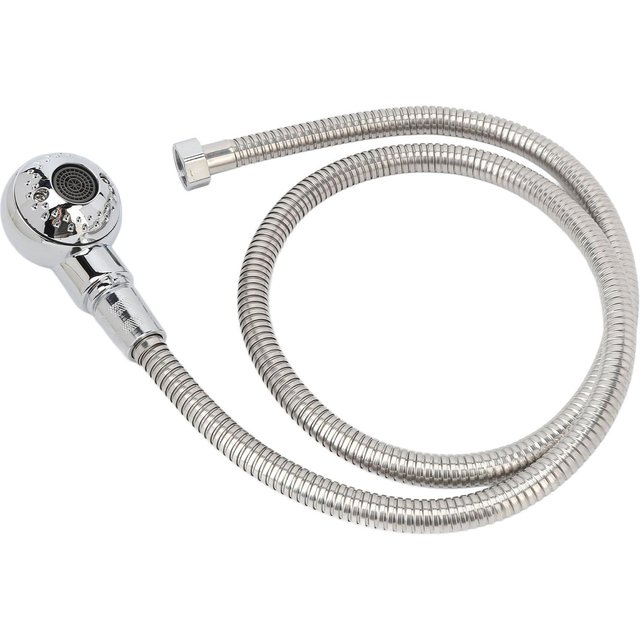 Robinet de bac à shampooing Pressurisation Économie d'eau Tuyau 100cm Tuyau souple 120cm Kit pulvérisateur pour lit de shampooing white