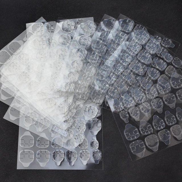 120 Stück doppelseitiges Klebeband für falsche Nägel, Kleber, Aufkleber, DIY-Tipps, gefälschte Nägel, Acryl, Maniküre, Gel, Make-up-Werkzeug transparent