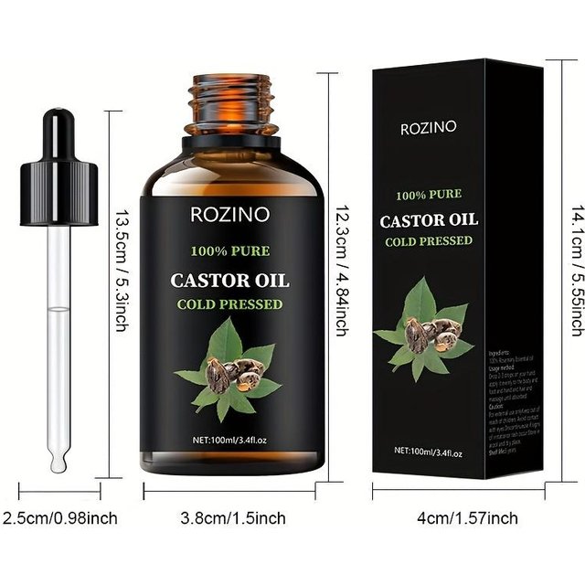 Ätherisches Rosmarinöl für die Hautpflege, Massage, Duschdiffusor und entspannendes ätherisches Öl für die Gesichts-, Körper- und Haarpflege 100ml black