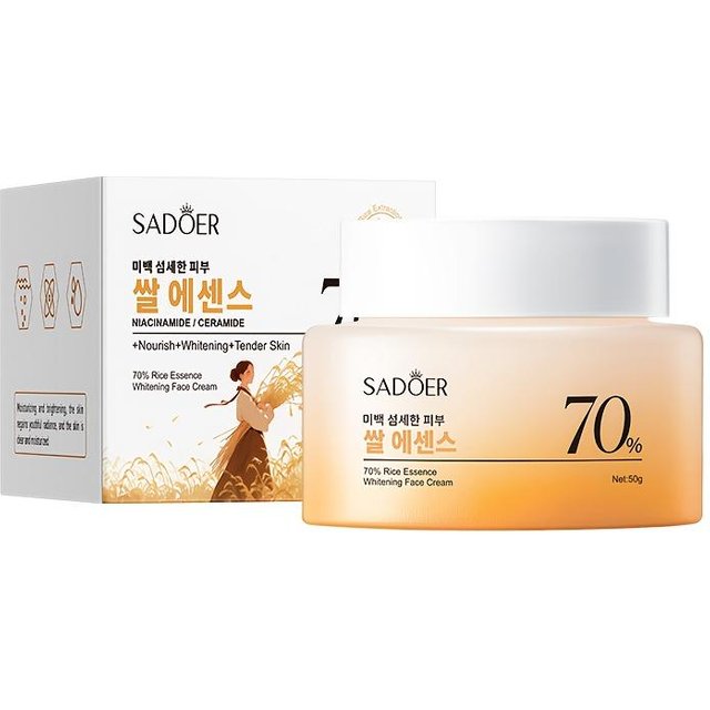 SADOER Reisessenz Gesichtscreme Aufhellend Feuchtigkeitsspendend Nährend Anti-Aging Anti-Falten Gesichtscreme Koreanische Hautpflege Kosmetik 50g(1.76oz) white