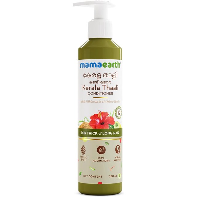 Mamaearth Kerala Thaali Conditioner 250 ml Für glattes, dickes, langes Haar mit 12 natürlichen Kräutern & glänzenden Locken white