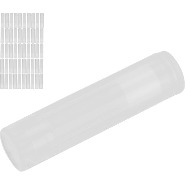 50 stücke Lip Balm Tube Kit Leere Lippenstift Tube Container Translucent DIY Make-Up Werkzeuge 5ml white