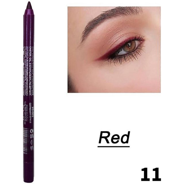 Lidschattenstift Eyeliner 14 Farben Monochromer Highlighter Multifunktionaler Eyeliner Perlmutt Glitzer Eyeliner Gel Stift Augen Make-up Stift beige
