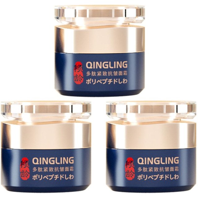 Qingling Faltenentfernungscreme Japanisch, Qingling Anti-Falten-Creme, Qinglin Gesichtscreme, Beste Faltencreme, Veränderung für schöne Haut innerhalb von 2 Wochen 3pcs blue