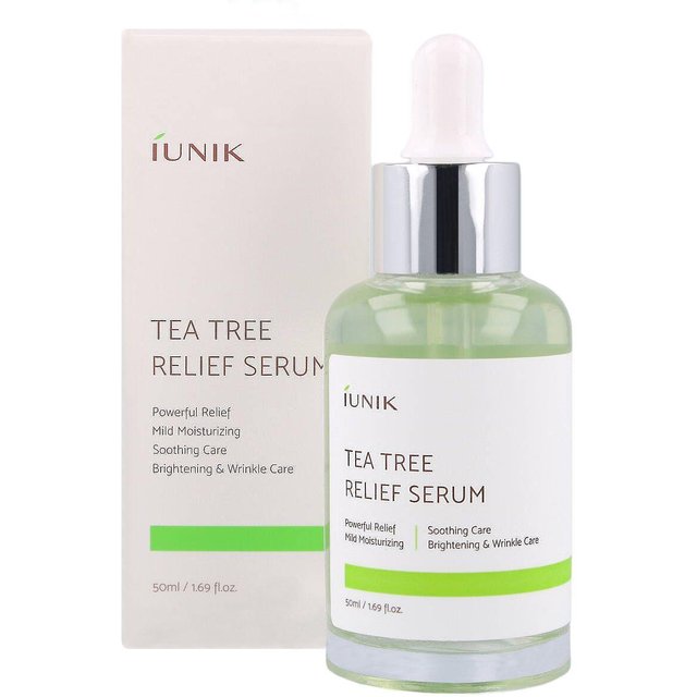 IUNIK Tea Tree Relief Serum 50 ml – Beruhigendes und regenerierendes Gesichtsserum