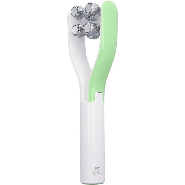 Rouleau de Massage Facial RF 3 Niveaux Micro-courant Raffermissement Lifting Forme en Y Outil de Massage Facial 3D Vert Clair white