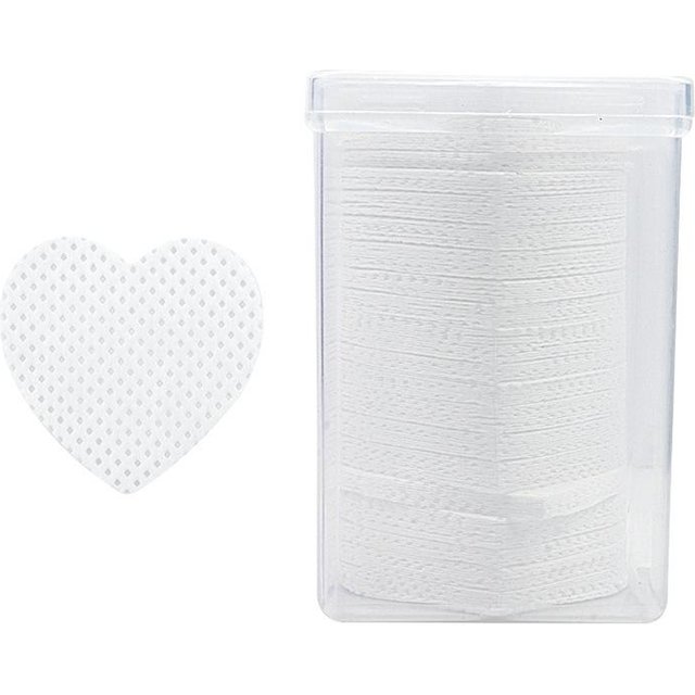 200 Stück Einweg-Fusselfreie Papier-Baumwolltücher, Wimpernverlängerungs-Kleberentferner-Pads, Reinigungstücher, Kosmetika, Make-up-Werkzeuge weiß