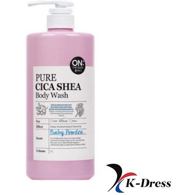 On The Body Pure Cica Shea Duschgel, 1000 ml, 2 Sorten BABY POWDER white