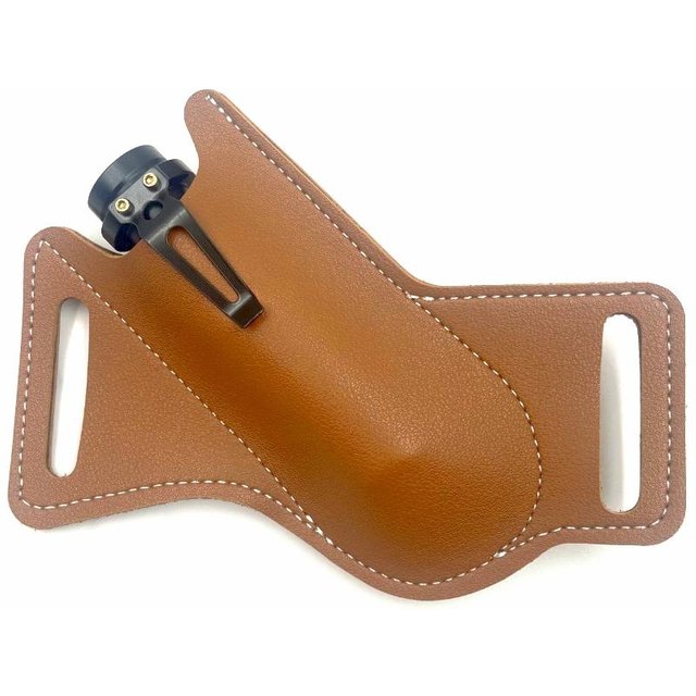 Pochette en Cuir Faite à la Main pour Couteau de Poche Pliant Porte-Couteau Compact Porte-Couteaux à Tirage Rapide Pochette Outils EDC Marron Conçue pour la Ceinture Matériau Durable