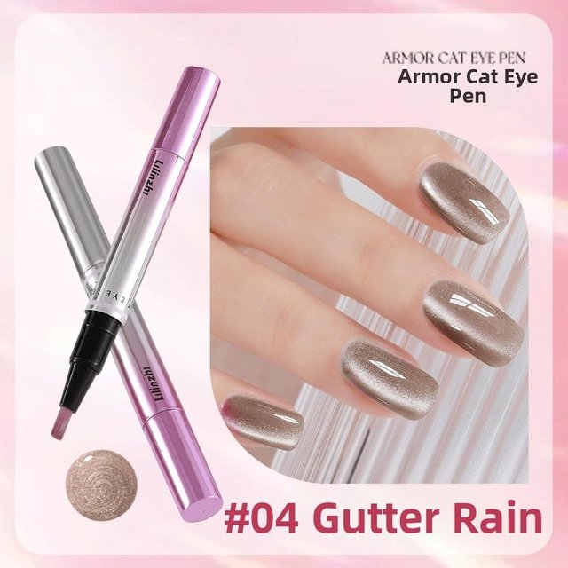Eingebauter Magnet Magnetischer Gel-Nagellackstift 7-in-1 Gel-Nagellackstift DIY-Nagelkunststift Für Faule Maniküre D beige