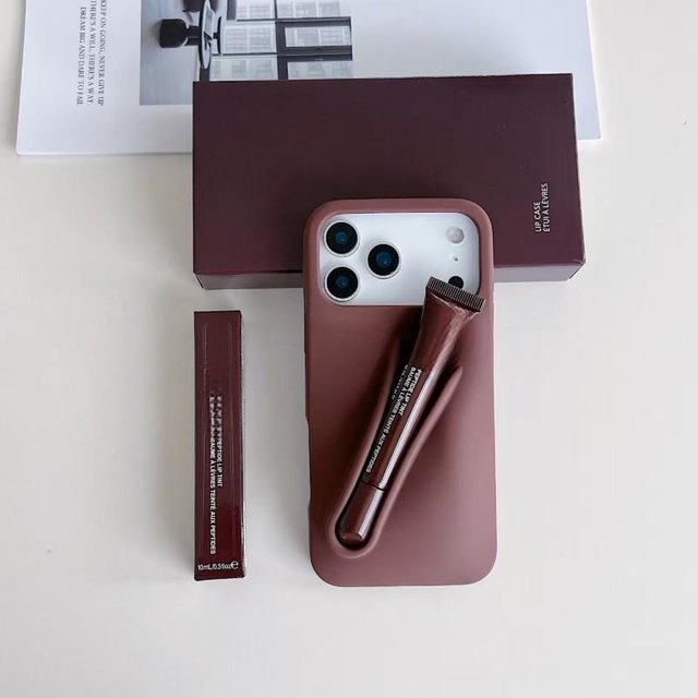 Stoßfeste Silikon-Lippenstift-Stil Magnetischer Ringhalter Handyhülle für 17 16 15 14 Plus 13 12 11 Pro Max For Iphone 17