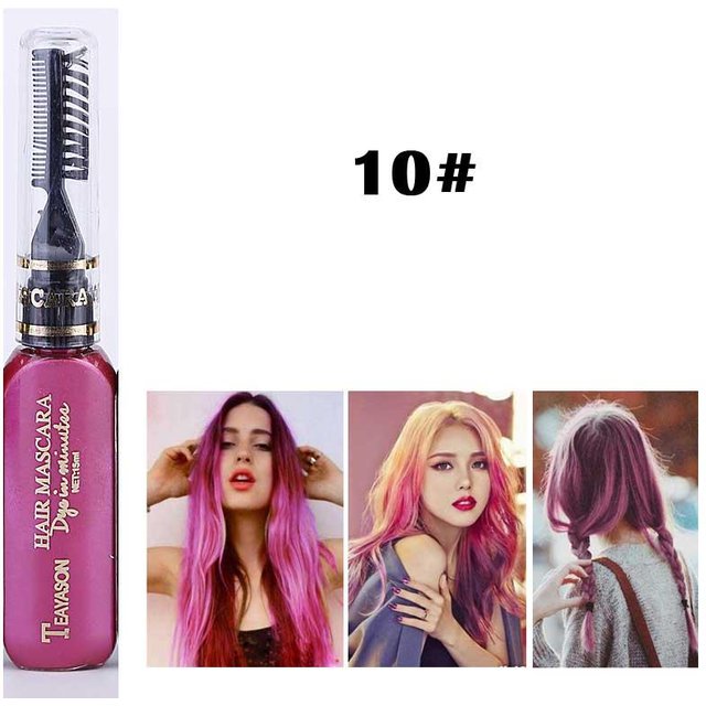 13 Farben Einmalige Haarfarbe Haarfärbemittel Temporäre ungiftige DIY Haarfarbe Mascara Farbstoff Cremepigmente white