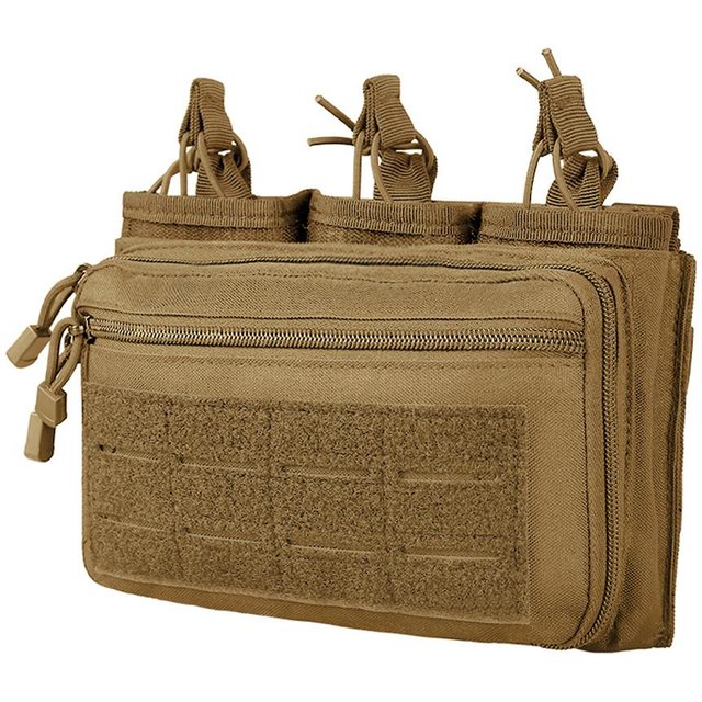 Molle Magazintasche Dreifache Magazintasche Gewehr Mag Admin Tasche EDC Tasche Universeller Patronenhalter Jagdtasche für M4 M14 M16 AK AR hellbraun