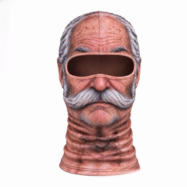 Masque de Moto Rigolo Impression 3D Masque Facial Ski Moto Capuche pour Cou Doublure de Casque Cosplay StyleB-Dornex