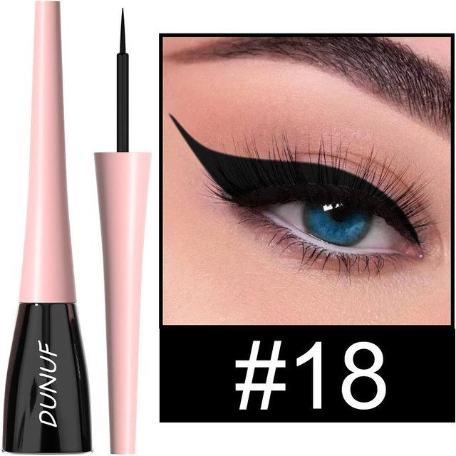 Flüssiger Eyeliner in 18 Farben, schnelltrocknend, wasserfest, langanhaltender Eyeliner, Lidschatten, Mischfarben-System, Eyeliner-Stifte für glamouröses Augen-Make-up