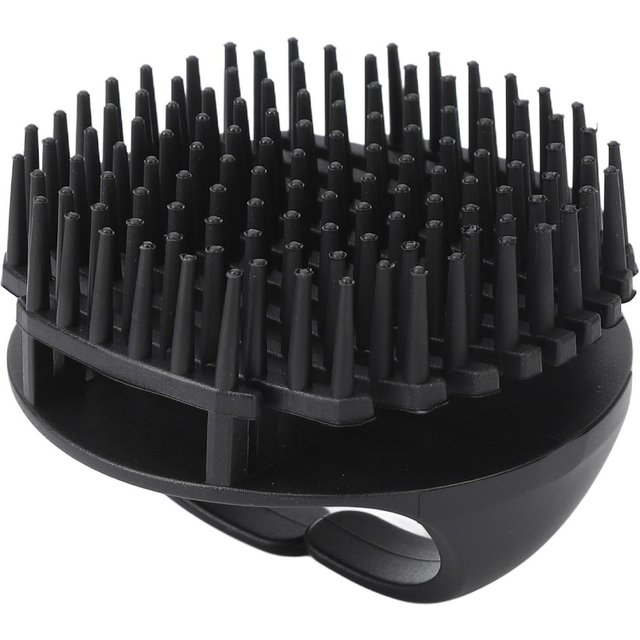 Masseur Cuir Chevelu Cheveux TPE Poils Doux Multifonction Douche Cuir Chevelu Shampooing Exfoliateur Brosse black