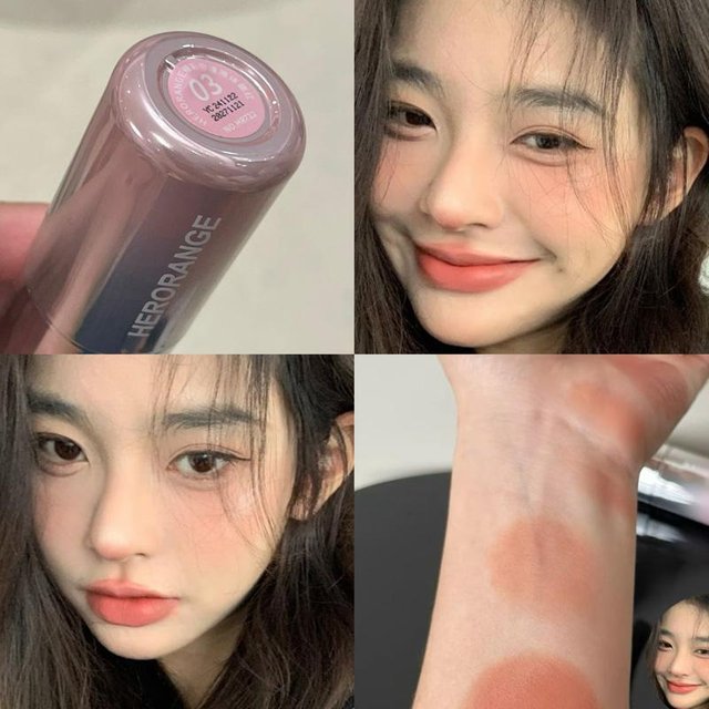 Blush Liquide en Stick avec Embout Éponge Adapté pour les Lèvres et les Joues Waterproof Longue Durée Illuminant Maquillage Visage Cosmétiques