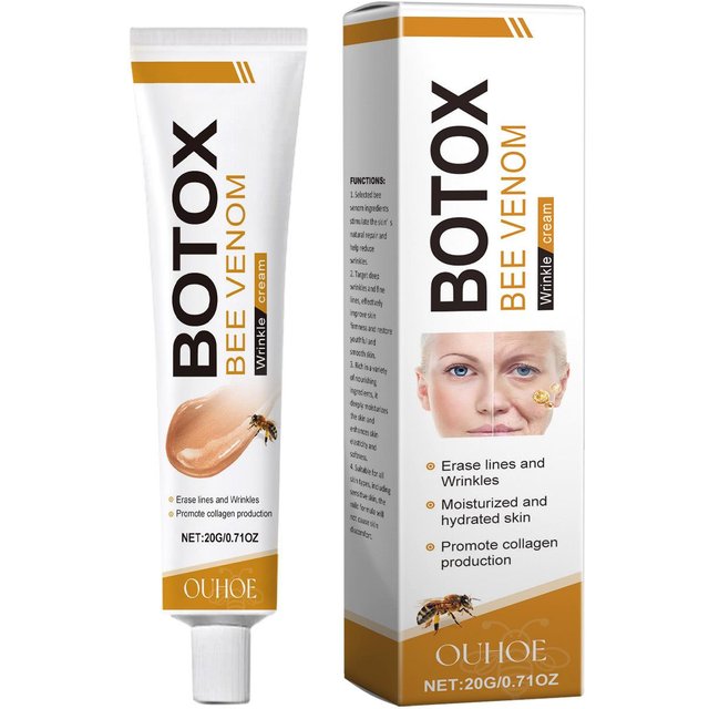 Bienengift Anti-Aging Gesichtscreme Faltenentfernung Halslifting Straffende Creme Feuchtigkeitsspendend Zart Mildernd Hautaufhellend 1PCS white