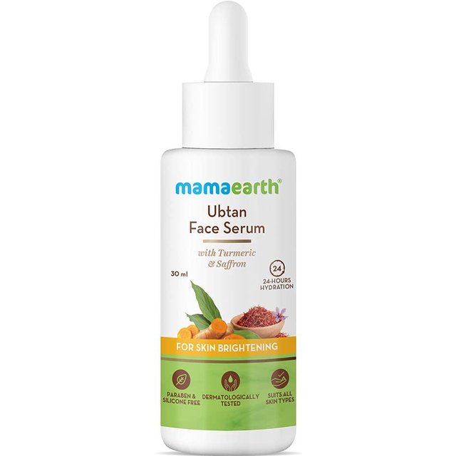 Mamaearth Ubtan Gesichtsserum mit Kurkuma & Safran für strahlende Haut Aufhellung Feuchtigkeit 30ml white