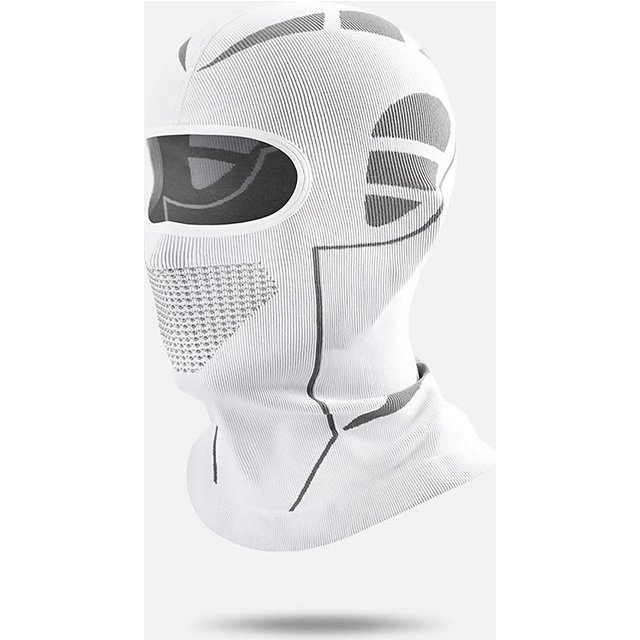 Chapeau Chaud Automne Hiver pour Hommes et Femmes, Masque Facial Intégral Respirant Élastique pour Moto Convient aux Sports de Plein Air Randonnée Pêche Course à Pied Vélo blanc