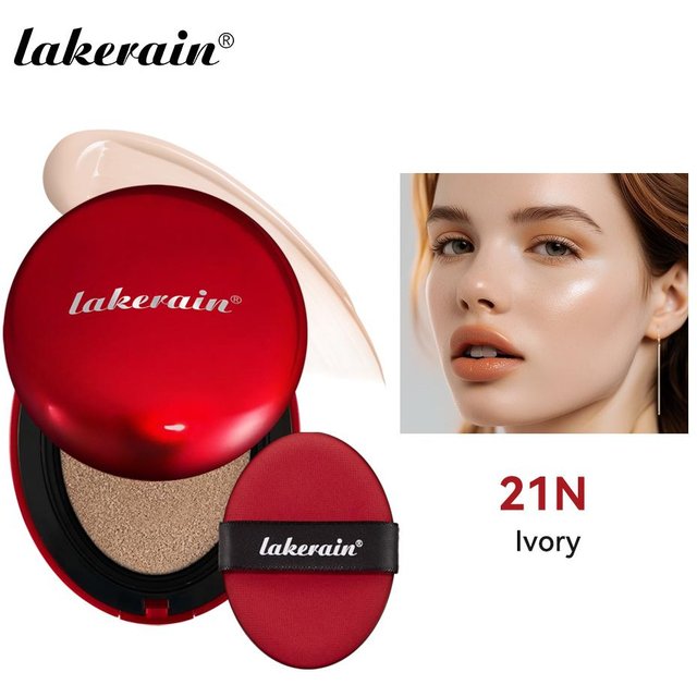Lakerain Sonnenschutz Cushion Foundation Wasserdicht Langanhaltend Aufhellende Foundation Creme Damen Basis Make-up Gesicht Koreanische Kosmetik Option 1 beige