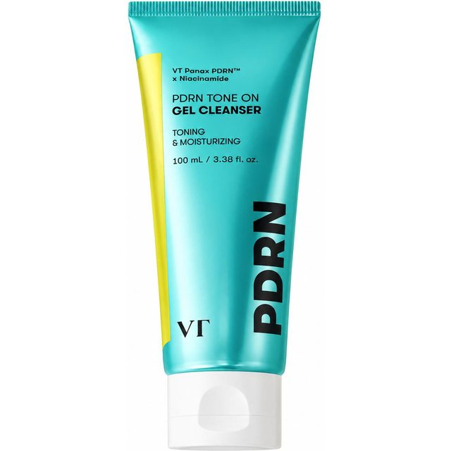 VT Cosmetics PDRN Tone On Gel Cleanser Feuchtigkeitsspendend Aufhellend Gesichtsreiniger 100ml 1ea blue
