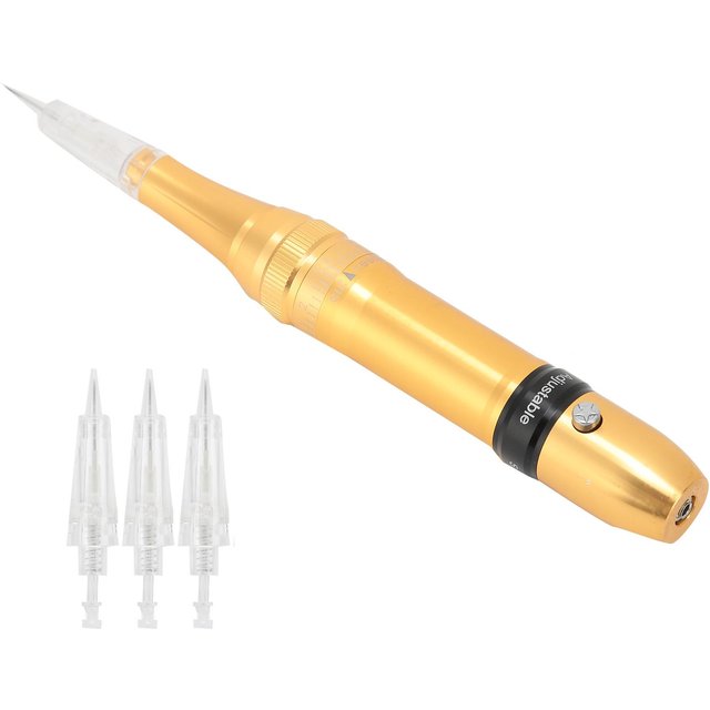 Microblading Stift Semi-Permanent Augenbrauen Lippen Eyeliner Tattoo Maschine Gerät US Plug beige