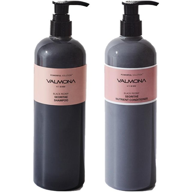 VALMONA Black Peony Seoritae Shampooing, Après-shampooing 100 ml, 480 ml (6 options) #SET 480ml gray