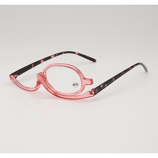 Drehbare Vergrößerungs-Brille für Make-up und Presbyopie für Frauen, Einzelstück, Klapp-Make-up-Brille mit einem Bügel für Ältere, +1,0 bis +4,0 3.0