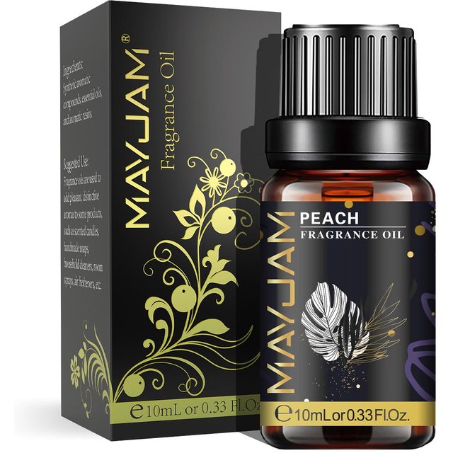 MAYJAM 10 ml Parfümöl für Aromatherapie, Diffusor, Hautpflege, natürliche Pflanzentherapie, Luftbefeuchter, Massageduft, ätherische Öle Peach gray