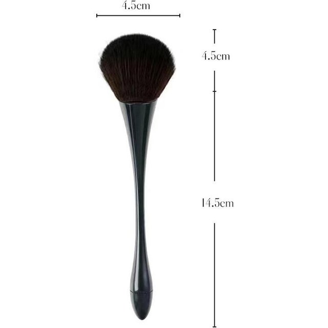 Lose Pinsel mit kleiner Taille, weiches Haar, Rouge, Puder, Fixierpinsel, Highlighter-Pinsel, Make-up, Einzelpinsel, Make-up-Tool schwarz