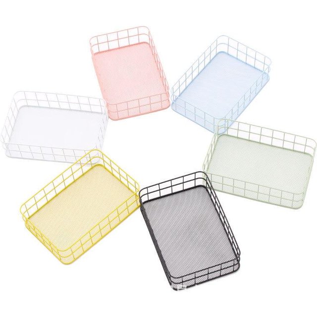 Nordic Gold Metall Eisen Make-Up Stift Lagerung Korb Büro Desktop Kleinigkeiten Make-Up Pinsel Halter Tisch Kosmetik Organizer Rack gelb