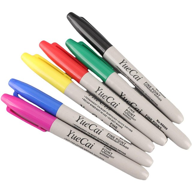 6-teiliges Set Tattoo Piercing Hautmarker Positionierungsstift Permanent Make-up Körperkunst Schönheitswerkzeug blue