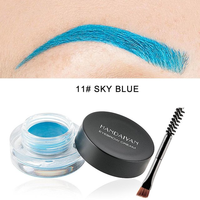 HANDAIYAN 12 Farben wasserdichte Augenbrauencreme, professionelles Eyeliner-Augenbrauen-Gel, hohe Augenbrauentönung, schwarze Augenbrauen-Make-up-Tools 11