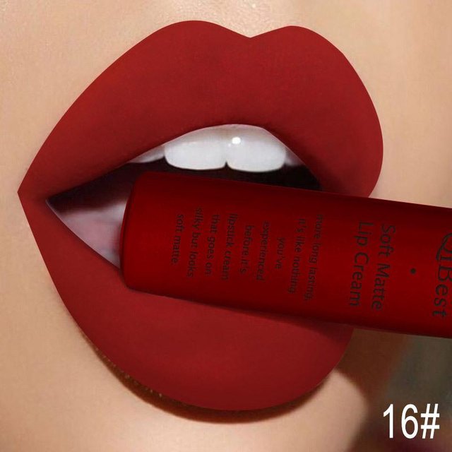 Langanhaltender Flüssiglippenstift in Einem Wasserfesten Matten Finish, Mit Einem Dunkelrot Schwarz, Perfekt für Damen-Make-up, Einschließlich Lipgloss und Lippen-Tönung 16